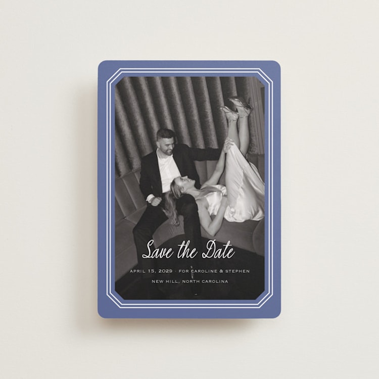 "Deluxe" - Save the Dates in Blueberry by Carolyn MacLaren - Front