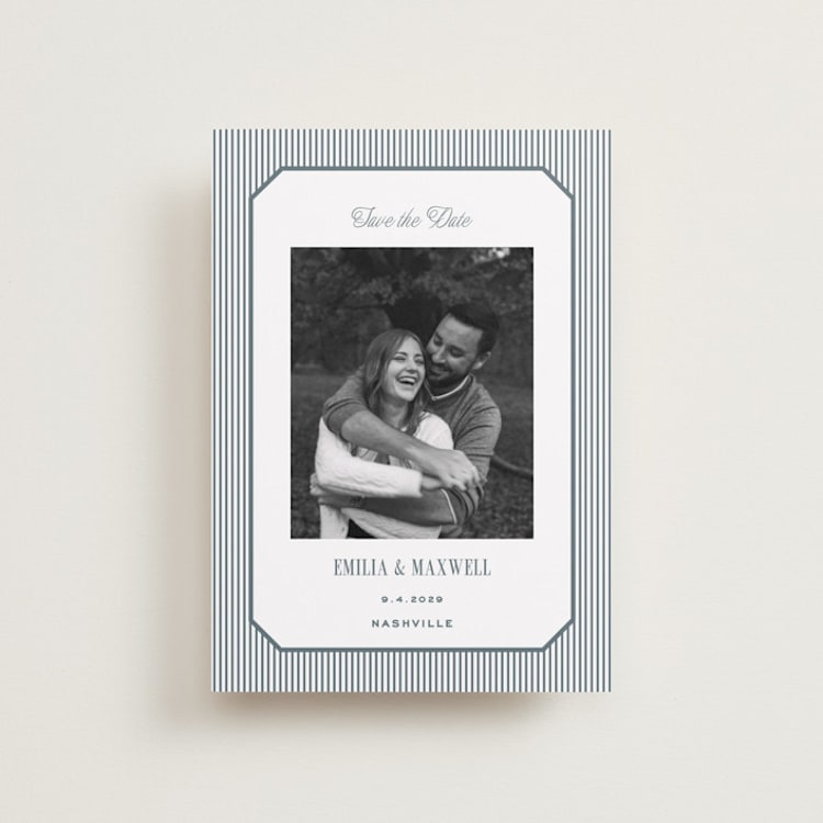 "Modern Stripes" - Save the Dates in Capri by Emily Betts - Front