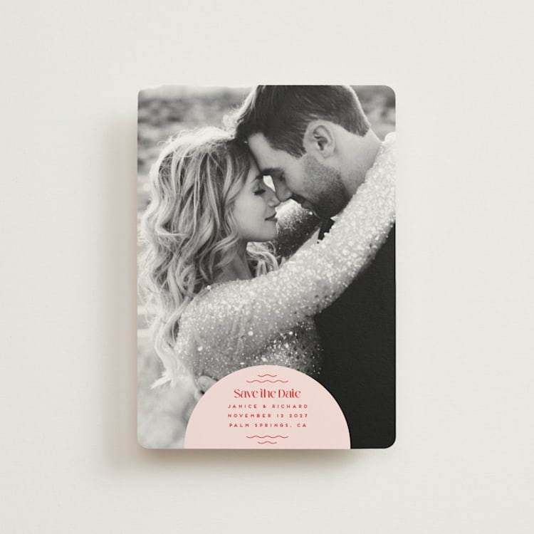 "News!" - Save the Dates in Strawberry by Claudia Orengo - Front