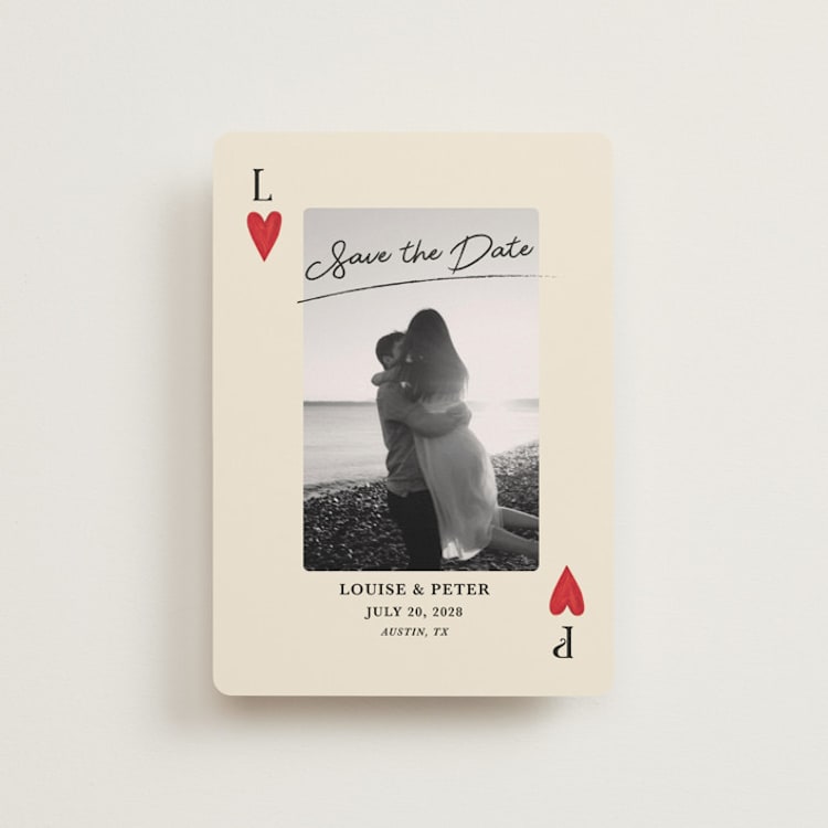 "Red Hearts" - Save the Dates in Champagne by Helena Vitto - Front