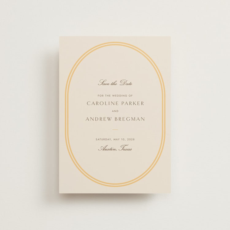 "Bocce" - Save the Dates in Melon by Megan Davis - Front
