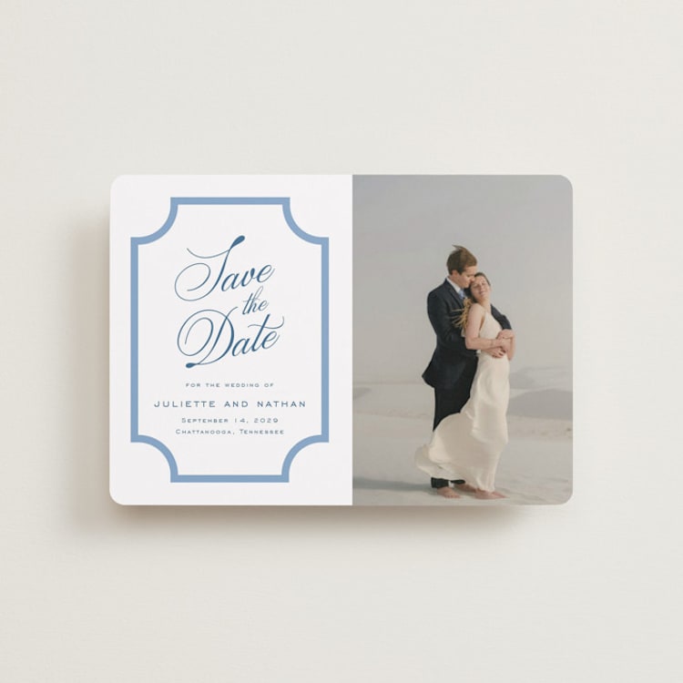 "Marenza" - Save the Dates in Bluebell by Jessica Williams - Front