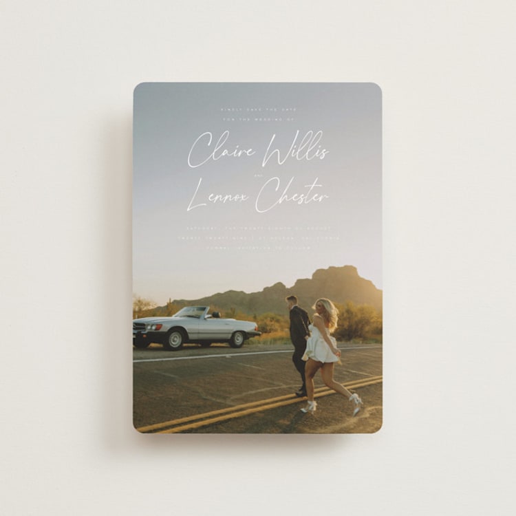 "Full Photo" - Save the Dates in Chiffon by Orasie - Front