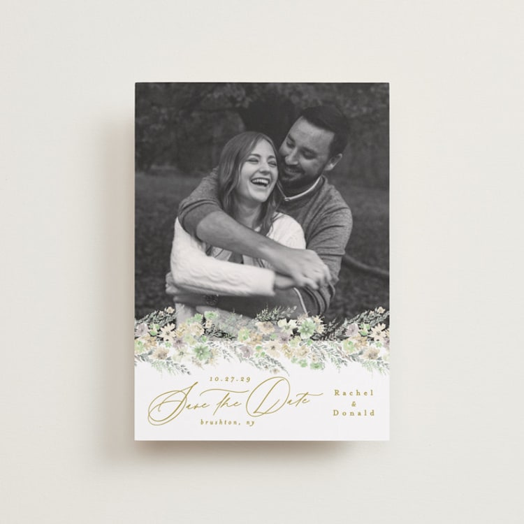 "Floral Arch" - Save the Dates in Greenery by Phrosné Barwood - Front