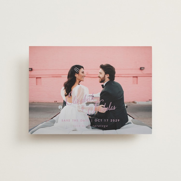 "Lavender Dreams" - Save the Dates in Lilac Dreams by Design Lotus - Front