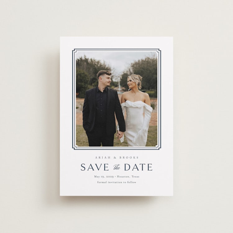 "Ariah" - Save the Dates in French Blue by Jennifer Postorino - Front