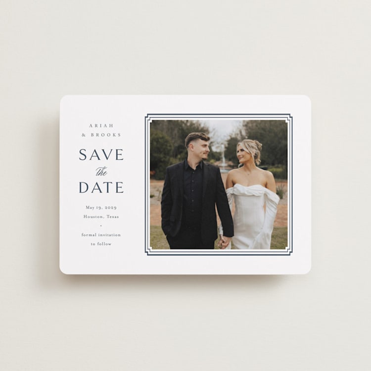 "Ariah" - Save the Dates in French Blue by Jennifer Postorino - Front