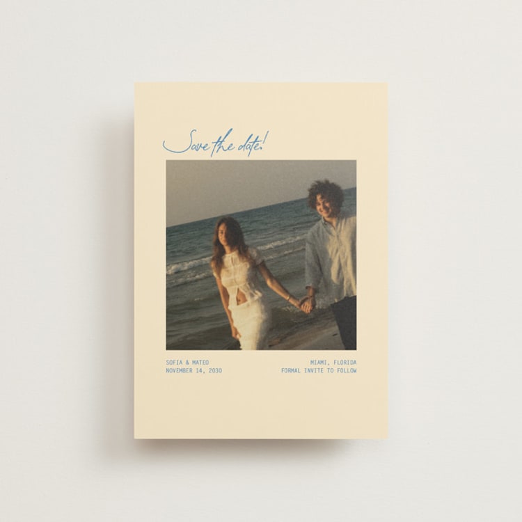 "The Summer We Said Yes" - Save the Dates in Beachy by Design Lotus - Front
