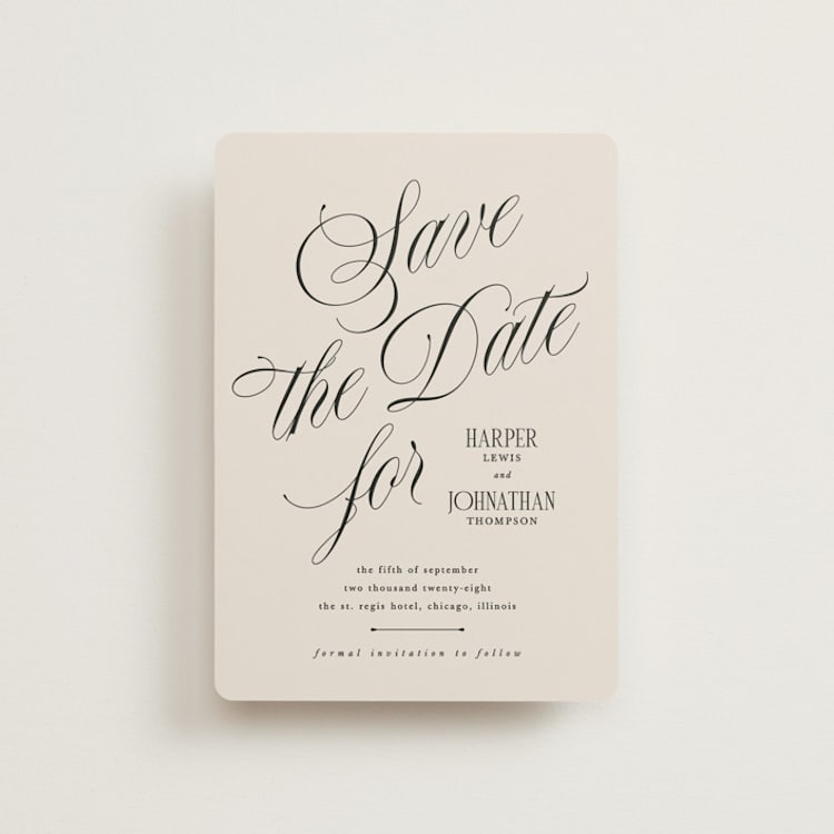 "Mirin" - Save the Dates in Linen by Kate Ahn - Front