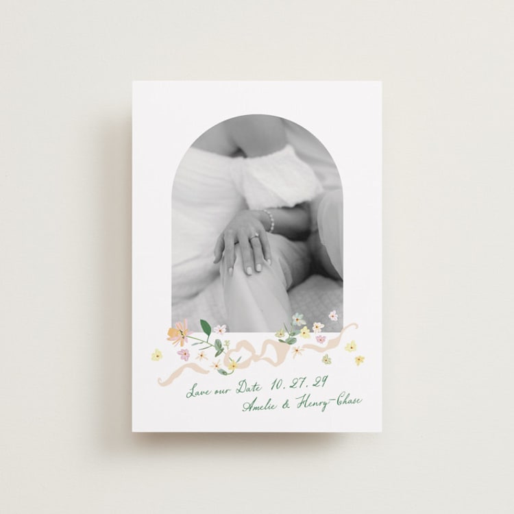 "spring draped garland" - Save the Dates in Spring by Phrosné Barwood - Front
