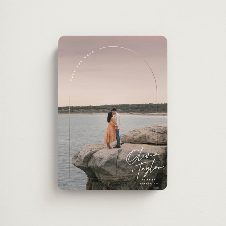 "Arch Signature" - Save the Dates in Classic by Kelly Schmidt - Front