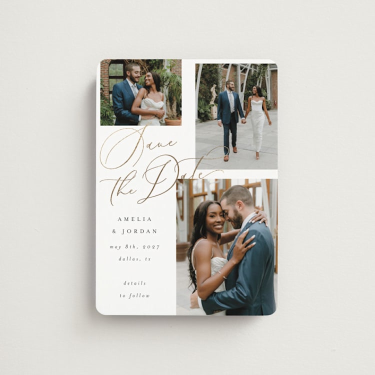 "Whimsy" - Save the Dates in Snow by AK Graphics - Front