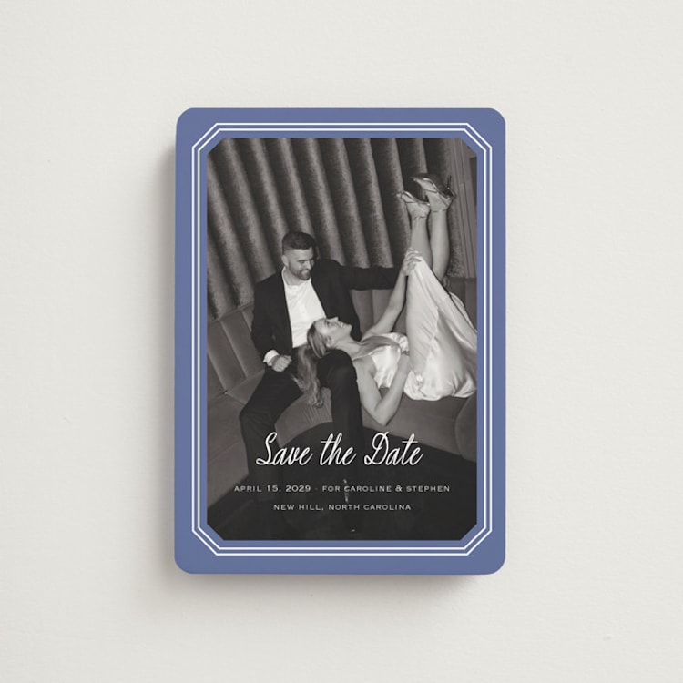 "Deluxe" - Save the Dates in Blueberry by Carolyn MacLaren - Front