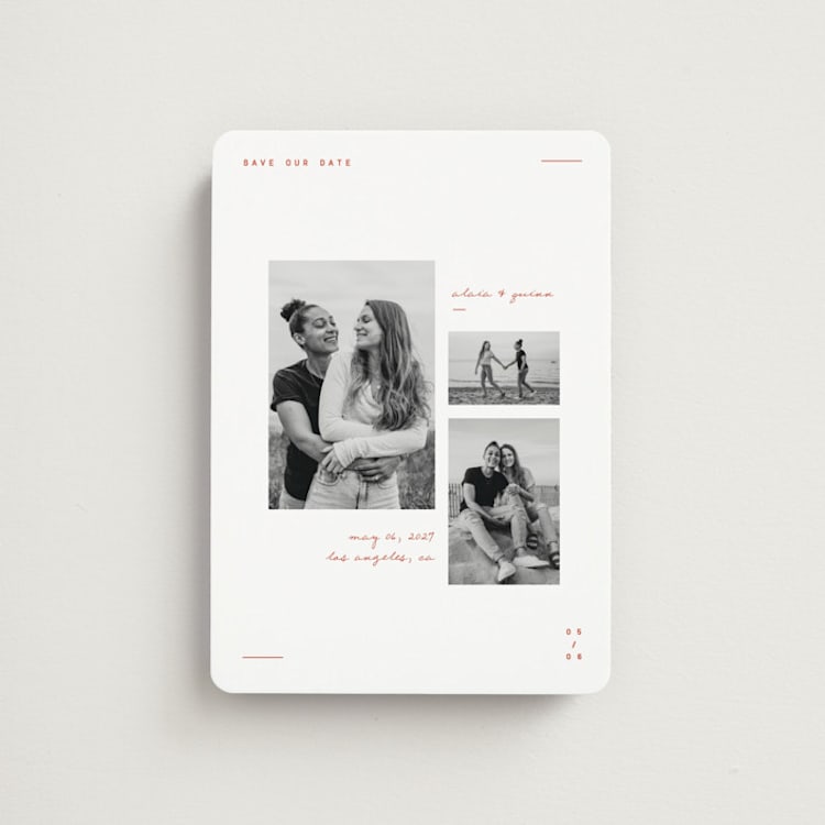 "Alaia" - Save the Dates in Verona Sunset by Blustery August - Front