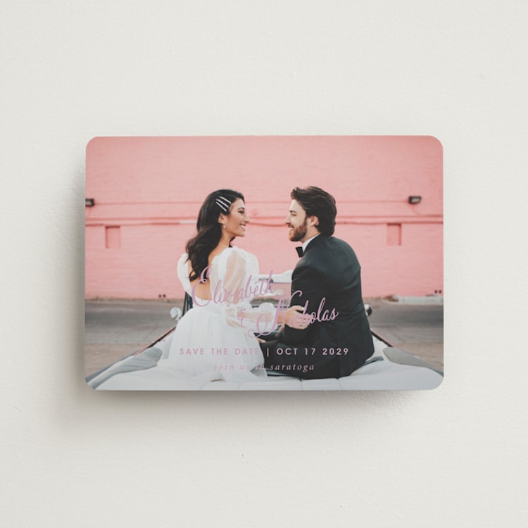 "Lavender Dreams" - Save the Dates in Lilac Dreams by Design Lotus - Front