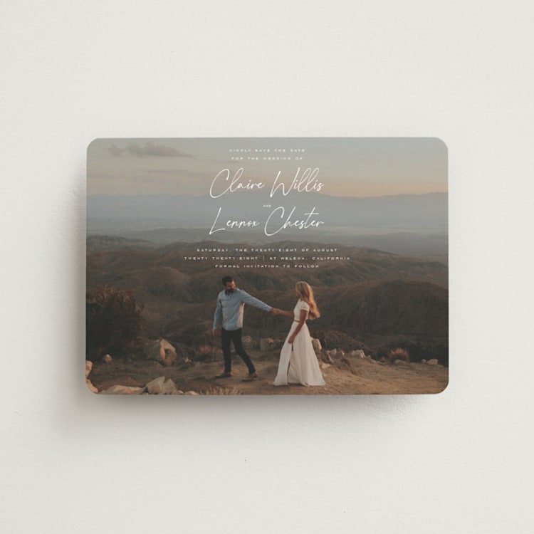 "Full Photo" - Save the Dates in Chiffon by Orasie - Front