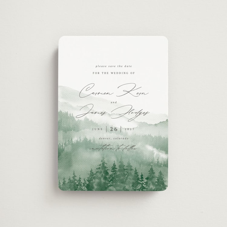 "Over the mountains" - Save the Dates in Fern by Helen Halik - Front