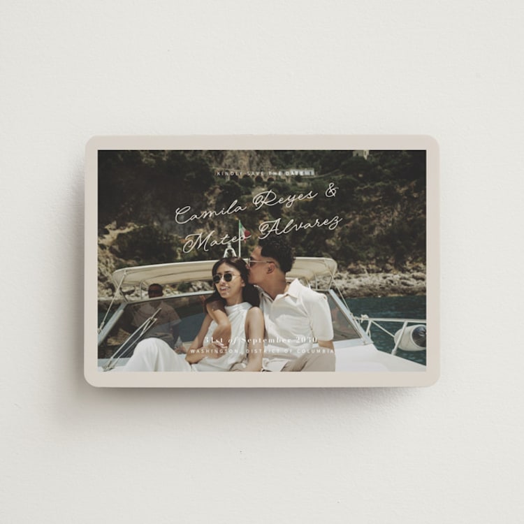 "Where Our Story Begins" - Save the Dates in Yachting by Design Lotus - Front