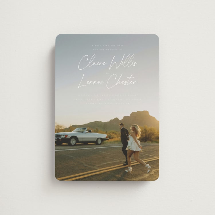 "Full Photo" - Save the Dates in Chiffon by Orasie - Front
