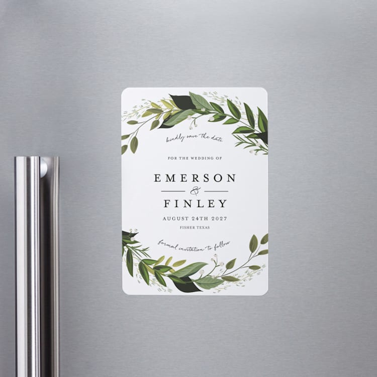 "Vines of Green" - Save the Dates in Fern by Susan Moyal - Front