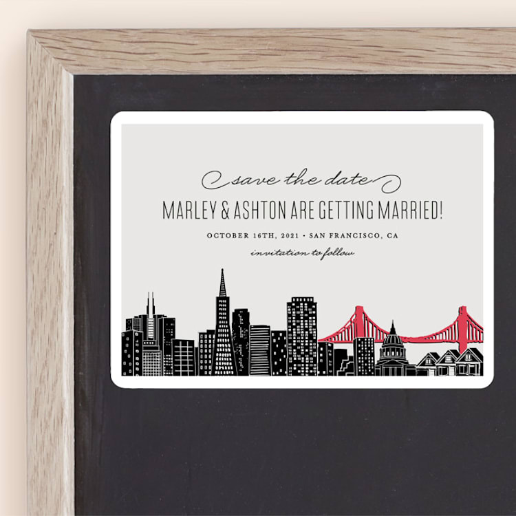 "Big City - San Francisco" - Save the Dates in Light Taupe by Hooray Creative - Front