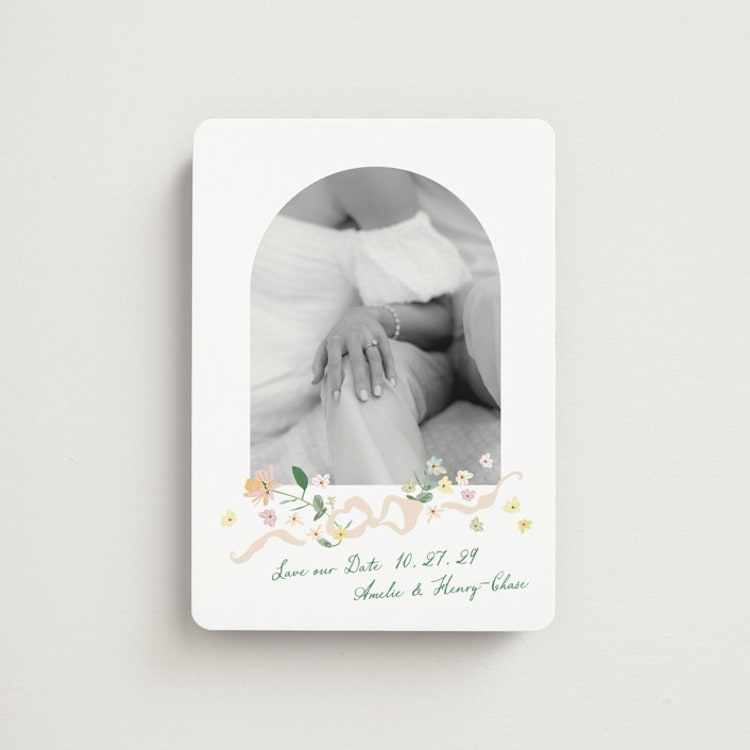 "spring draped garland" - Save the Dates in Spring by Phrosné Barwood - Front