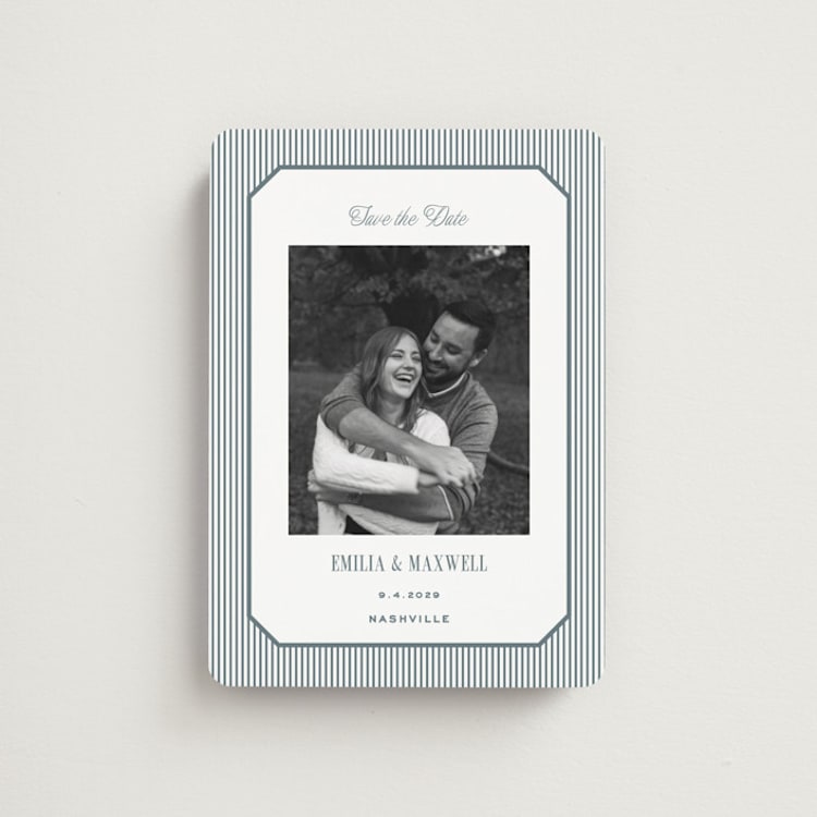 "Modern Stripes" - Save the Dates in Capri by Emily Betts - Front