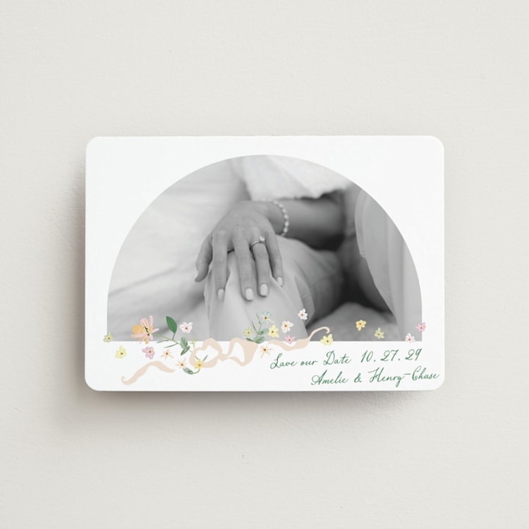 "spring draped garland" - Save the Dates in Spring by Phrosné Barwood - Front