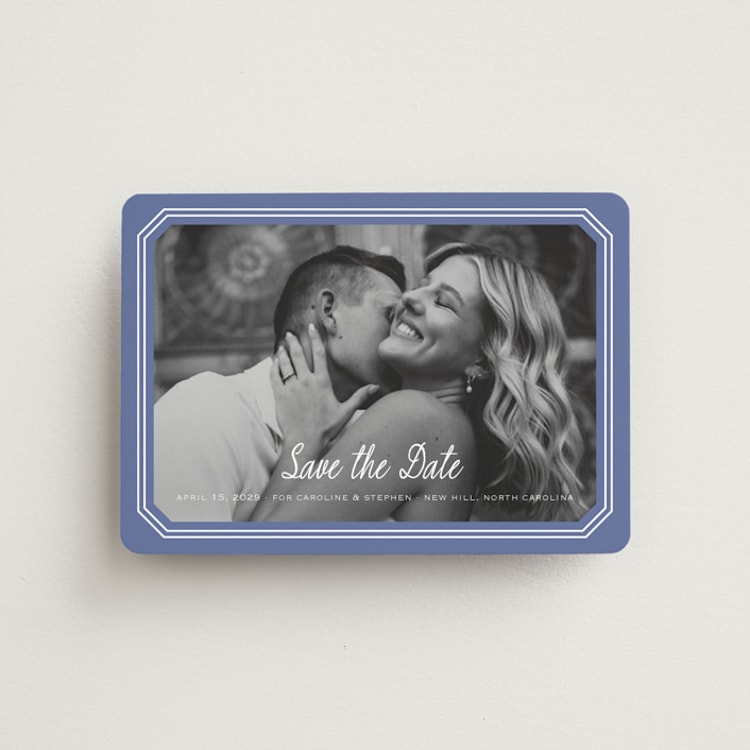 "Deluxe" - Save the Dates in Blueberry by Carolyn MacLaren - Front