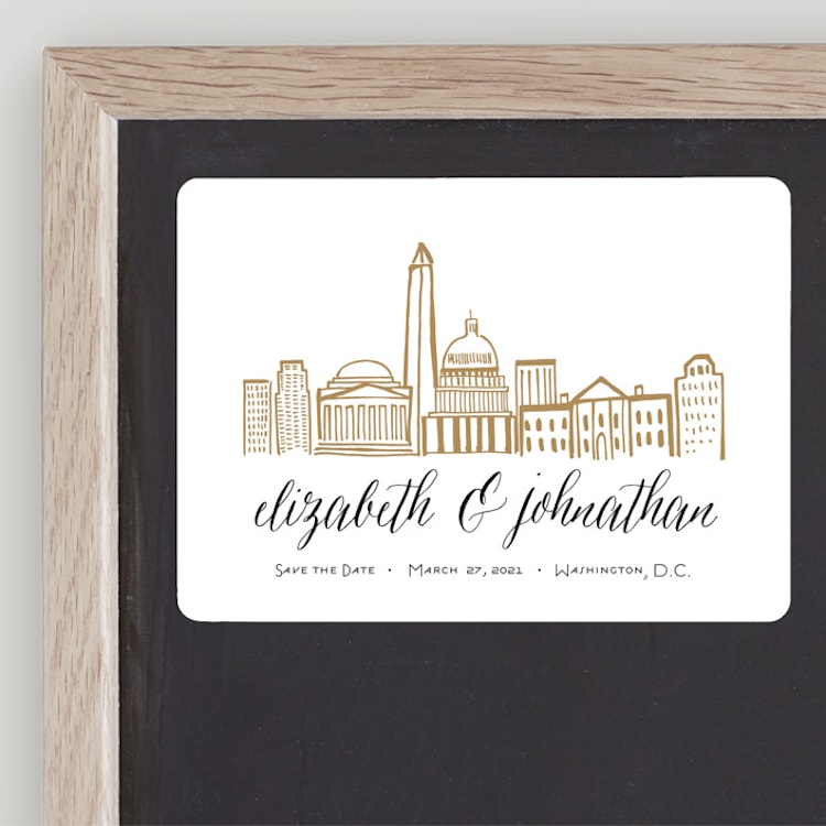 "Skyline - Washington DC" - Save the Dates in Gold Coast by Abby Munn - Front