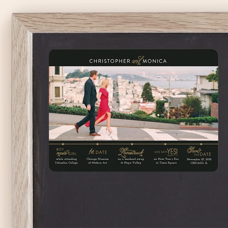 "Our Timeline" - Save the Dates in Onyx by Jessie Steury - Front