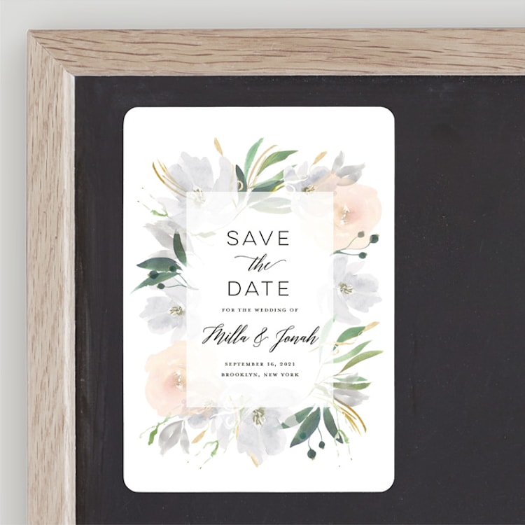 "Grande Botanique" - Save the Dates in Mist by Bonjour Paper - Front