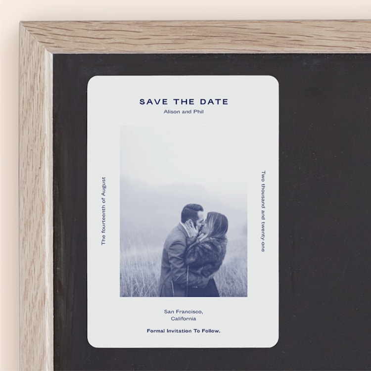 "Flyer" - Save the Dates in Navy by Jack Knoebber - Front