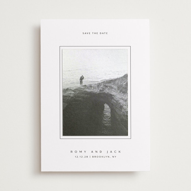 "Breathe love" - Save the Date Photo Mount Cards in Wave by Yuliya Evseeva - Front