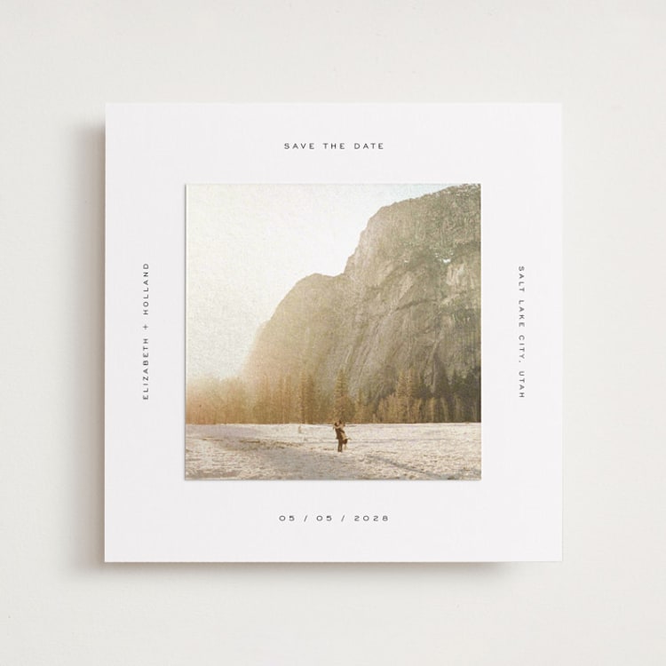 "Pure Love" - Save the Date Photo Mount Cards in Wave by Yuliya Evseeva - Front