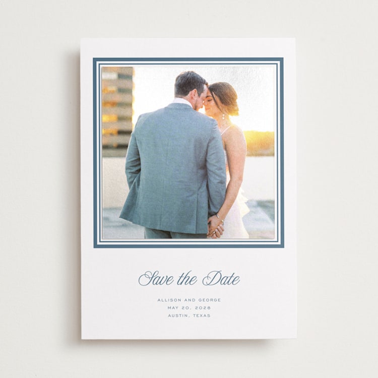 "Lauren" - Save the Date Photo Mount Cards in Winterberry by Blustery August - Front
