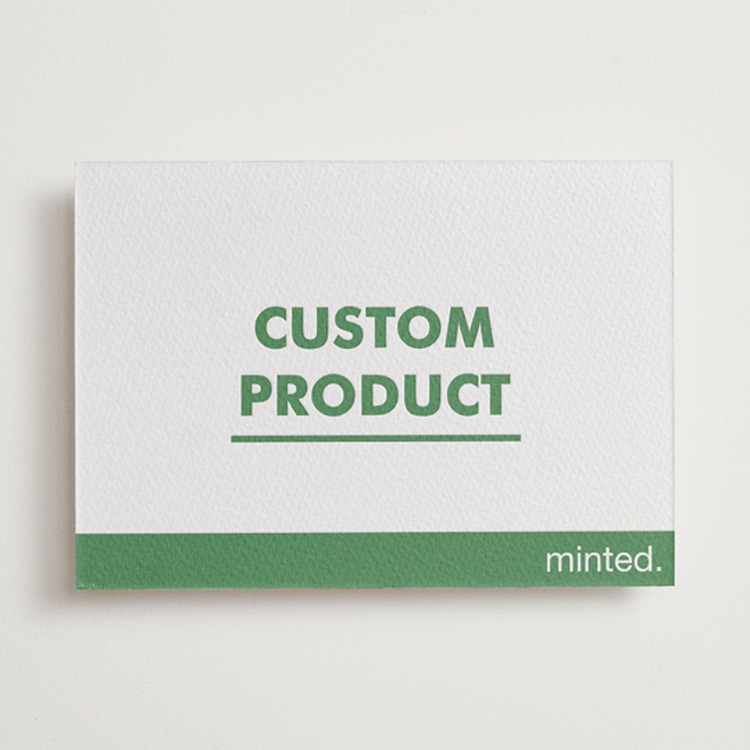 "Landscape Custom" - Letterpress Save The Dates in Fern by Minted Custom - One Color