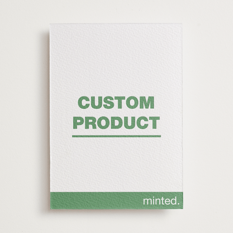 "Portrait Custom" - Letterpress Save The Dates in Fern by Minted Custom - One Color
