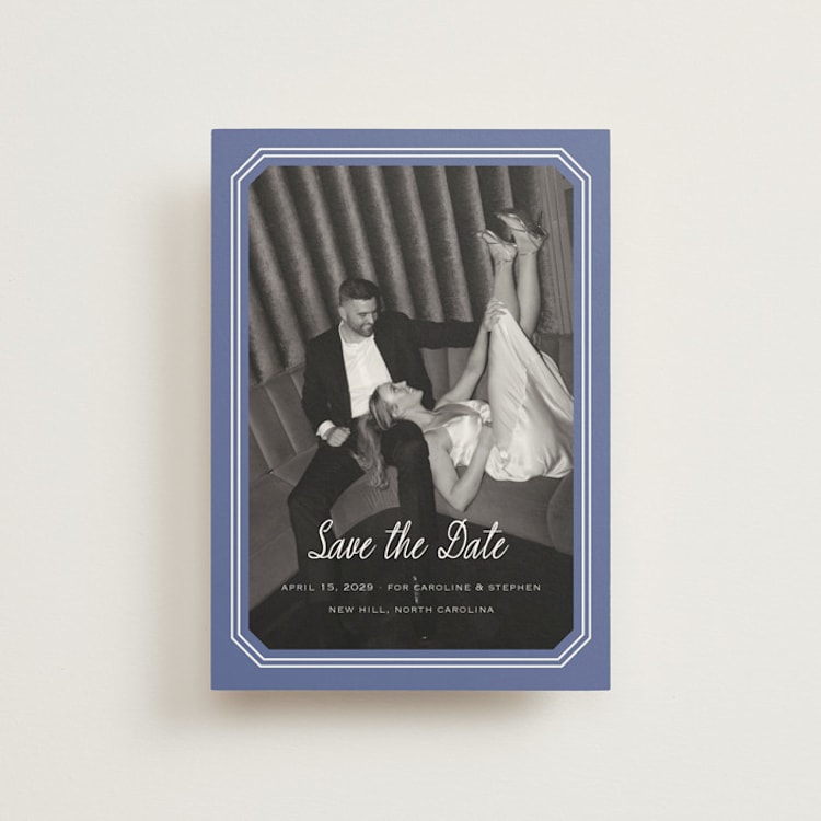 "Deluxe" - Save the Dates in Blueberry by Carolyn MacLaren - Front