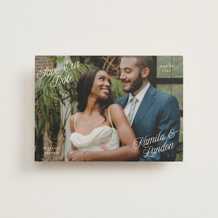 "All Four Corners" - Save the Dates in Cloud by Hooray Creative - Front