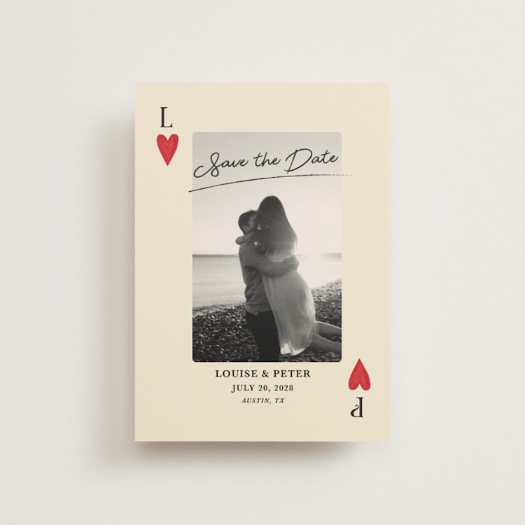 "Red Hearts" - Save the Dates in Champagne by Helena Vitto - Front