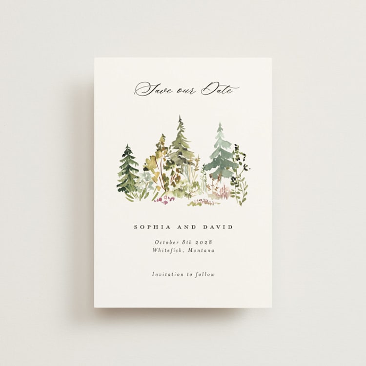 "Great Outdoors" - Save the Dates in Forest by Petra Kern - Front