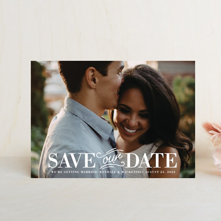 "Allegro" - Save the Dates in Silk by Griffinbell Paper Co. - Front