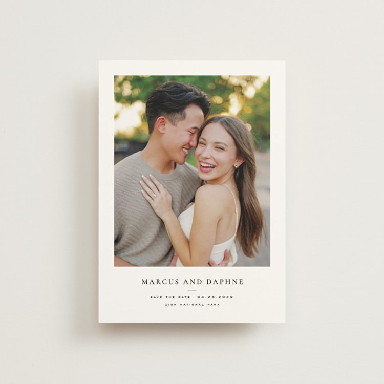 "Daisies" - Save the Dates in Ink by Wildfield Paper Co - Front