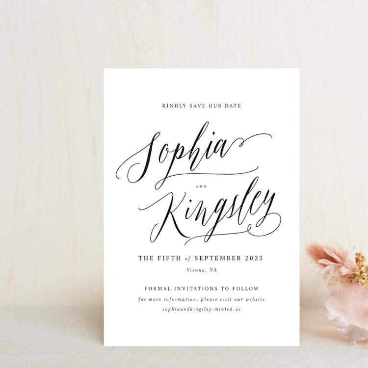 "Nothing Compares To You" - Save the Dates in Cream by Design Lotus - Front