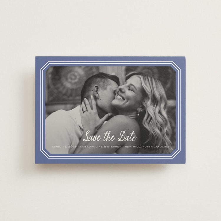 "Deluxe" - Save the Dates in Blueberry by Carolyn MacLaren - Front