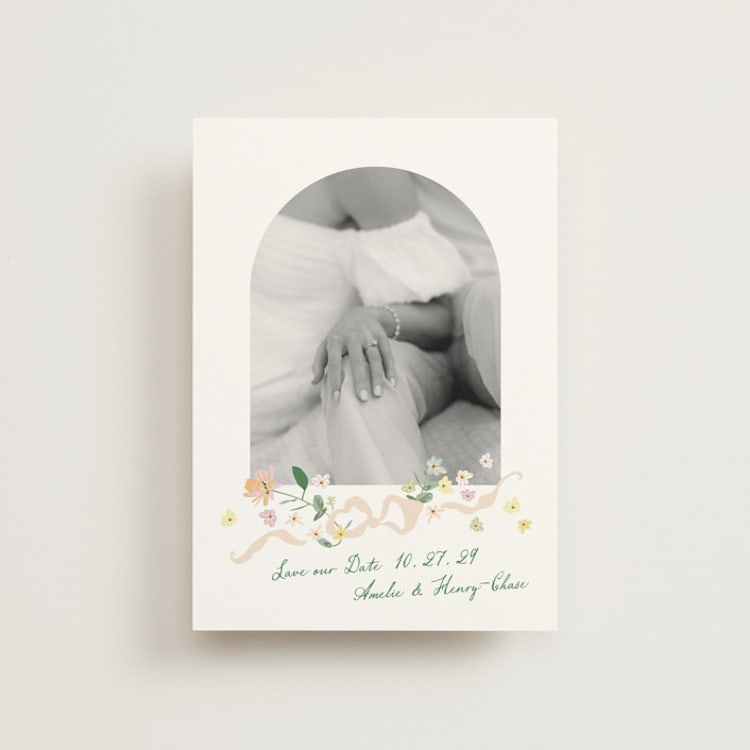 "spring draped garland" - Save the Dates in Spring by Phrosné Barwood - Front
