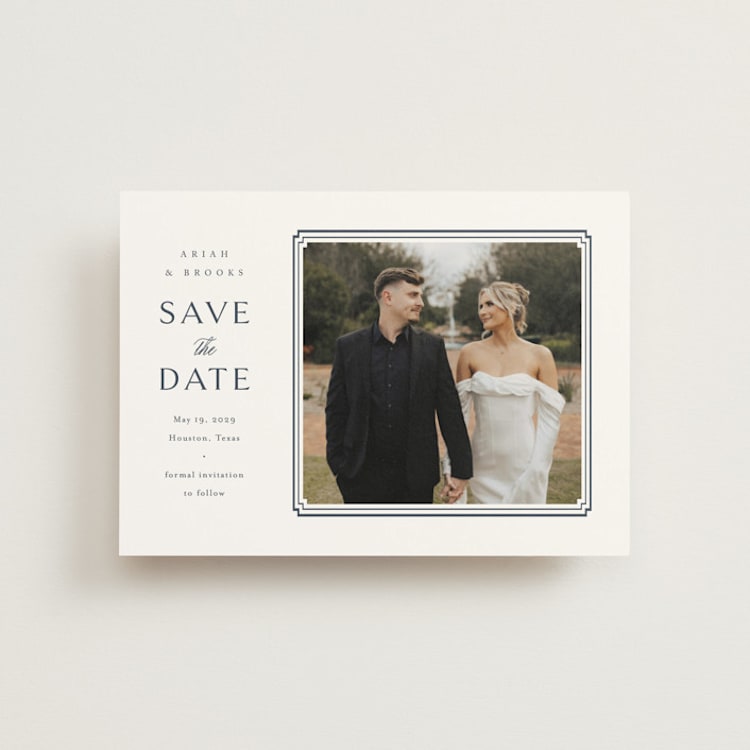 "Ariah" - Save the Dates in French Blue by Jennifer Postorino - Front