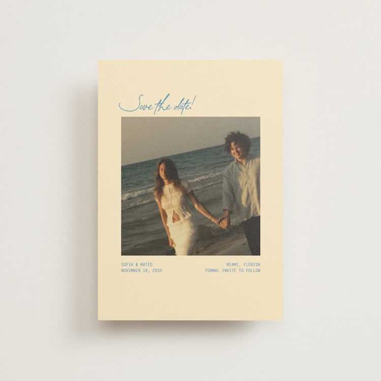 "The Summer We Said Yes" - Save the Dates in Beachy by Design Lotus - Front