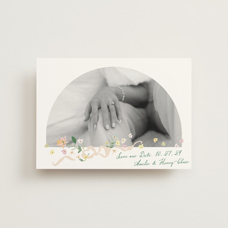 "spring draped garland" - Save the Dates in Spring by Phrosné Barwood - Front
